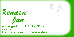 renata jan business card